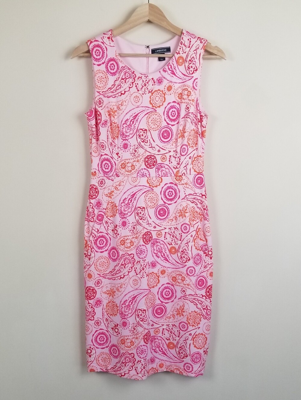 Lands' End Sleeveless Paisley Dress Size 2